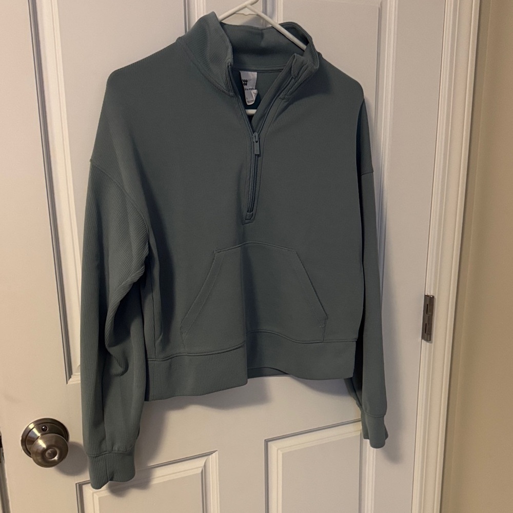 All in Motion Blue/Green Quarter-Zip Sweatshirt